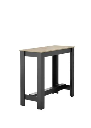 Bartisch - LB ca. 115x50 cm, Artisan Eiche Nachbildung, Schwarz