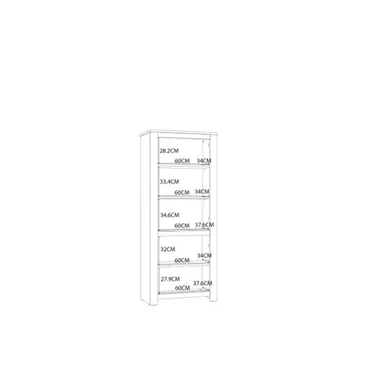 Vitrine FARES- Eiche Dekor, Glas