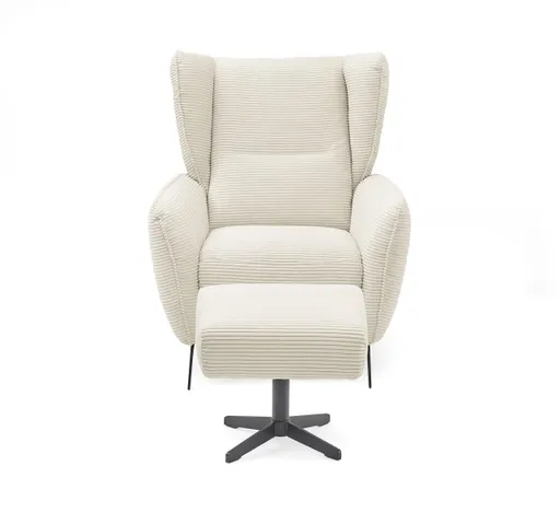 Hocker EILA - Stoff, Creme