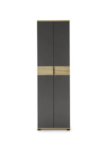 Garderobenschrank GRANERA - B ca. 59 cm, Graphit, Navarra Eiche Nachbildung