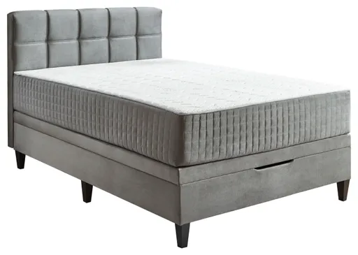 Boxbett - Liegefläche ca. 140x200 cm, Stoff, Grau