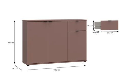 Kommode FINELLA- Terracotta
