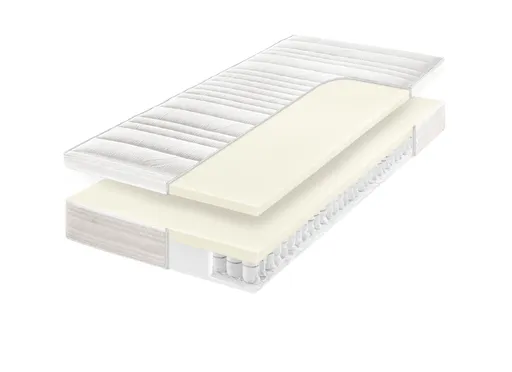 7-Zonen-Tonnentaschenfederkern-Matratze FIANN- Liegefläche ca. 140x200 cm, Mittel