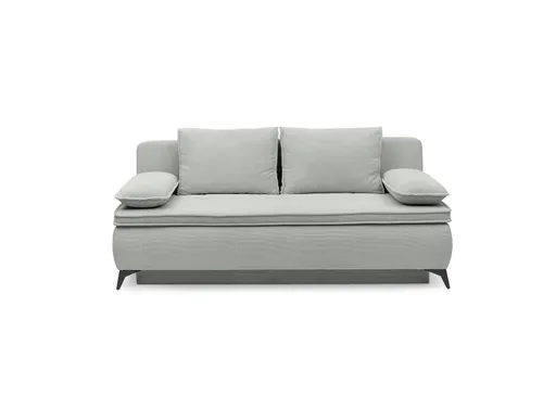 Funktionssofa - JUNNIS - Schlaffunktion mit Bettkasten, Stoff, Hellbeige