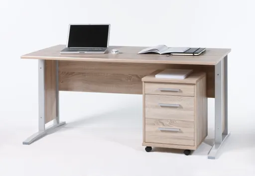 Winkelschreibtisch- Eiche Dekor