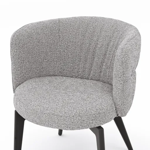 Armlehnstuhl Milana - Stoff, Grau