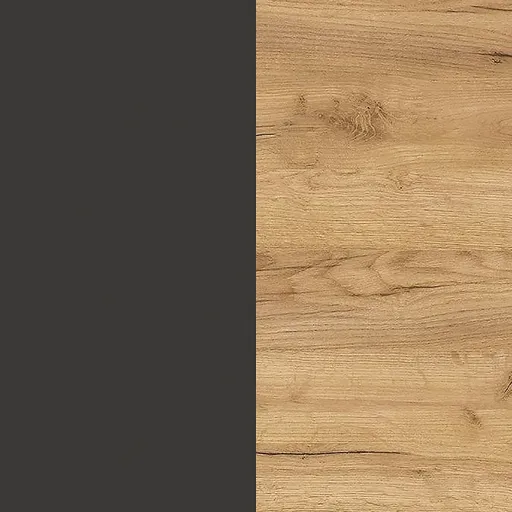 Schuhschrank GASIRA - B ca. 138 cm, Graphit, Navarra Eiche Nachbildung