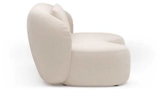 Chaiselongue Karasu - Stoff, Creme