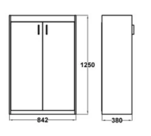Schuhschrank - B ca. 84 cm, Artisan Eiche Nachbildung, Weiß