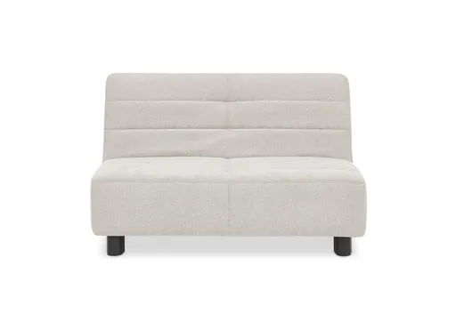 Faltsofa Easy - 2-Sitzer ohne Armlehne, ca. 140 cm inkl. Schlaffunktion, Stoff, Creme