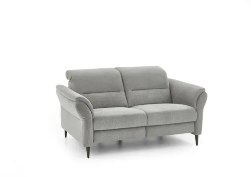 Sofa - 2-Sitzer, Kopfteil verstellbar, Stoff, Grau