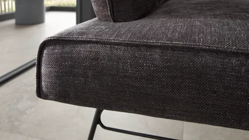 Polsterbank Elda - Breite ca. 184 cm, Stoff, Anthrazit