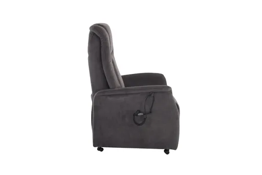 TV-Sessel MANDO - Aufstehhilfe, Relaxfunktion, Kopfteilverstellung, Stoff, Grau