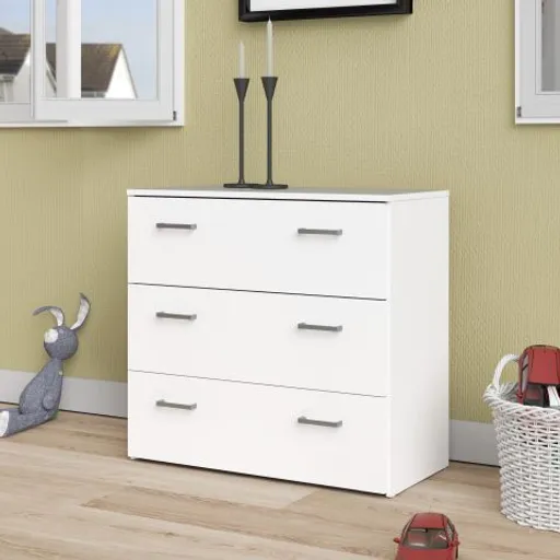 Kommode - B ca. 74 cm, Weiß