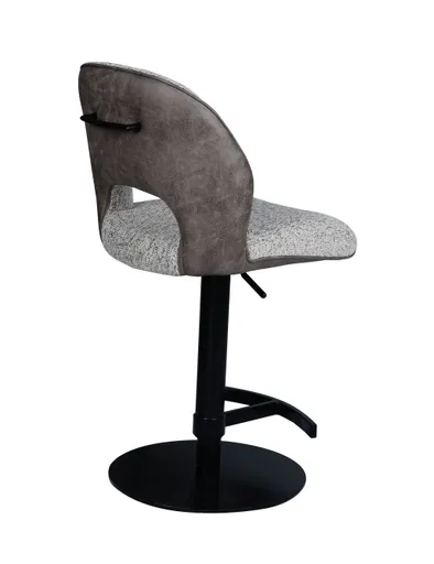 Barhocker MAILE - drehbar, höhenverstellbar, Stoff, Braun