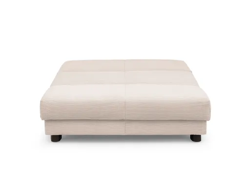  Schlafsofa EASY Optik A - 2-Sitzer ohne Armlehne, 140 cm inkl. Schlaffunktion, Cord, Beige