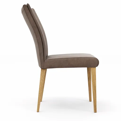 Stuhl Florea - Stoff, Dunkelbraun