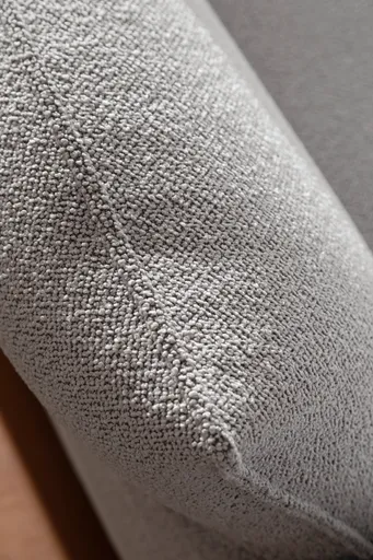 Ecksofa Motone - 2,5-Sitzer mit Ecke rechts, Stoff, Hellgrau