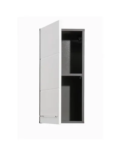 Hängeschrank- B ca. 34 cm, Anthrazit, Weiß, Hochglanz