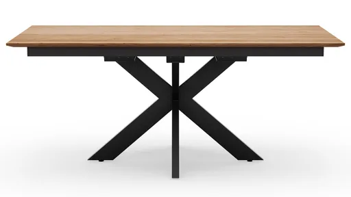 Esstisch Liora - ausziehbar, LB ca. 180x95 cm, Wildeiche massiv, natur geölt