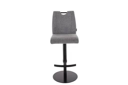 Barhocker MICHI - höhenverstellbar, Stoff, Grau