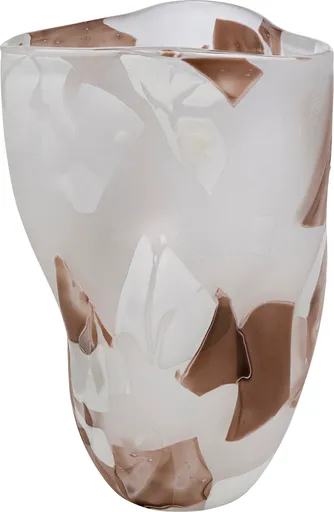 Vase- BHT ca. 19x29x17 cm, Glas, Braun