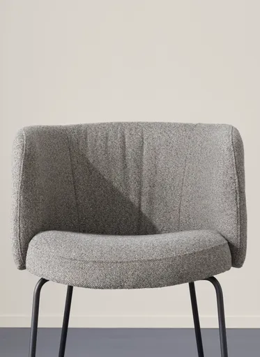 Armlehnstuhl Milana - Stoff, Grau