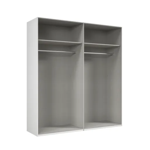 Drehtürenschrank- B ca. 200 cm, Weiß