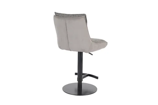 Barhocker MANDY - höhenverstellbar, Stoff, Graubeige