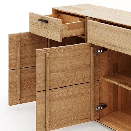 Sideboard Estana - Eiche massiv, legno