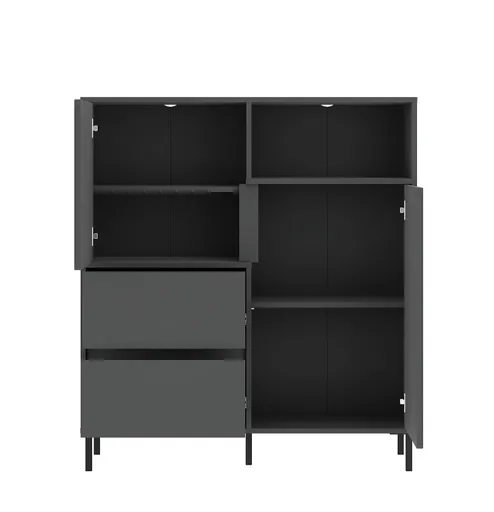 Highboard - B ca. 106 cm, Anthrazit
