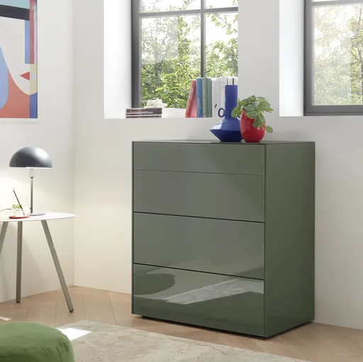 Kommode - B ca. 82 cm, Olivgrün