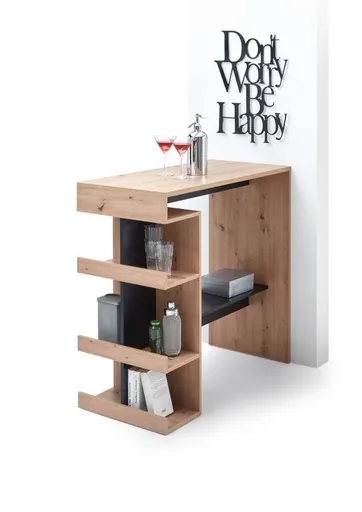 Bartisch - B/H/T ca. 108x103x50 cm, Eiche Dekor 
