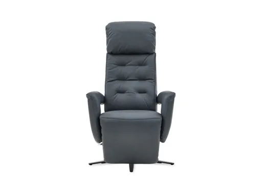 TV Sessel - Größe L, Relaxfunktion, Kopfteil vertellbar, Leder, Blau