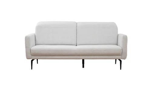 Sofa Estrela 2.0 - 2,5-Sitzer inkl. Kopfteil/Armteil verstellbar und Sitzvorzug motorisch, Stoff, Creme