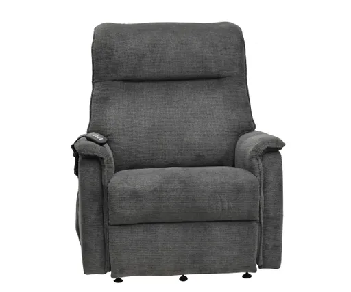 TV-Sessel MIKLAS - Aufstehhilfe, Relaxfunktion, Stoff, Grau