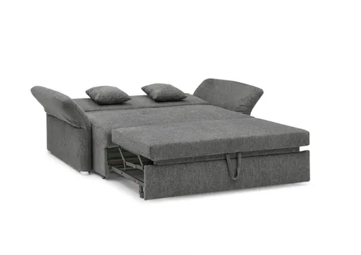 Sofa JORDEN - 2,5-Sitzer, inkl. Schlaffunktion, verstellbare Armlehnen, Stoff, Dunkelgrau