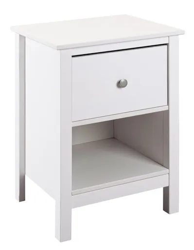 Nachtkommode - B ca. 47 cm, Weiß