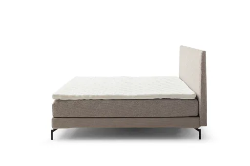 Boxspringbett Samu 4 - Liegefläche 180x200 cm, Stoff Beige