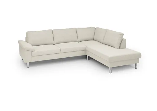 Ecksofa COOL - 2,5-Sitzer mit Ecke rechts, Stoff, Natur