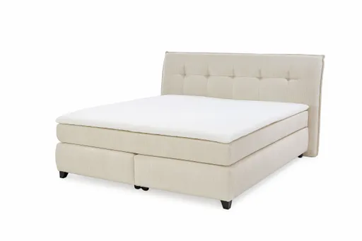 Boxspringbett JANKA MIX- Liegefläche ca. 180x200 cm, Stoff, Beige