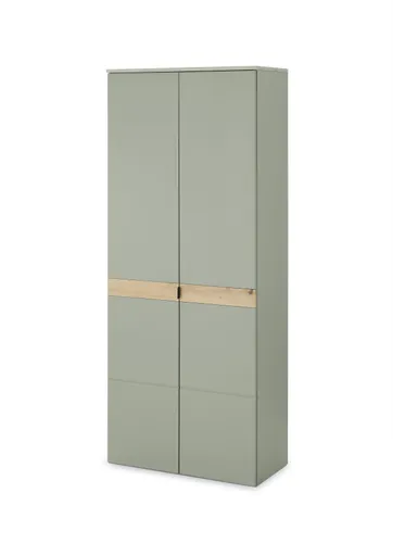 Garderobenschrank - B ca. 75 cm, Schilfgrün, Artisan Eiche Nachbildung
