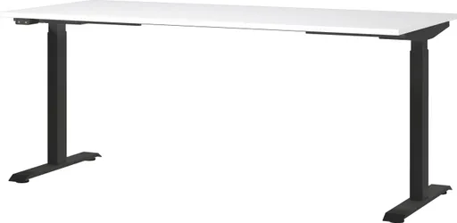 Schreibtisch GELI - höhenverstellbar, LB ca. 180x80 cm, Weiß, Schwarz
