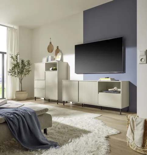 TV-Lowboard - B ca. 158 cm, Kaschmir