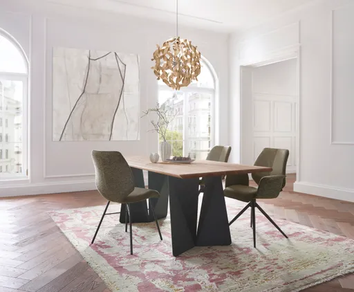 Esstisch Cinque Passi - LB ca. 240x95 cm, Asteiche massiv natur