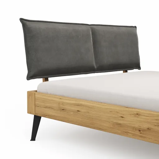 Bettgestell 1660 - Liegefläche ca. 160x200 cm, Wildeiche massiv, geölt