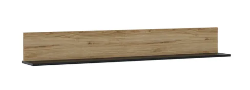Paneel - B ca. 160 cm, Eiche Nachbildung, Schwarz matt