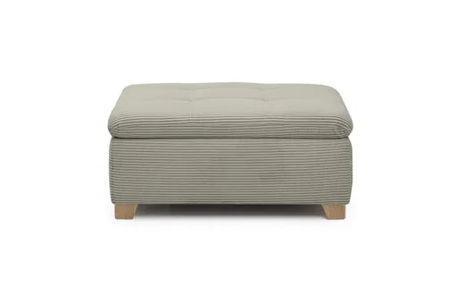 Hocker JAMILA - Stoff, Taupe