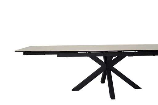 Esstisch MELANIA - ausziehbar, LB ca. 180x95 cm, Glaskeramik, Travertin farbig