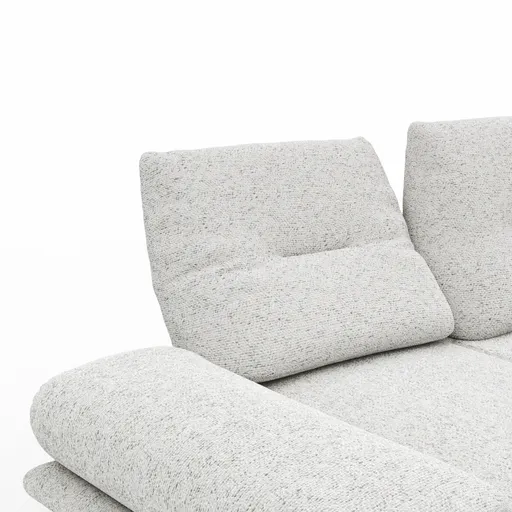 Sofa Lucero 2.0 - 2-Sitzer inkl. Rückenlehne verstellbar, Stoff, Offwhite